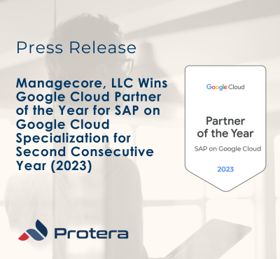 Managecore, LLC Wins Google Cloud Partner of the Year for SAP on Google Cloud Specialization for Second Consecutive Year (2023)-1