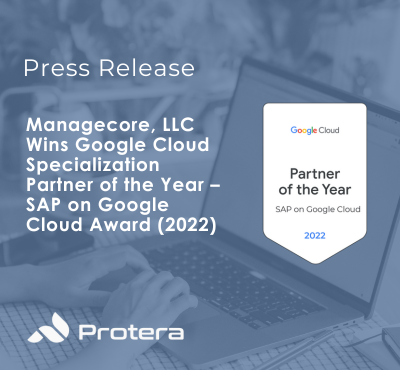 Managecore, LLC Wins Google Cloud Specialization Partner of the Year – SAP on Google Cloud Award (2022) (1)