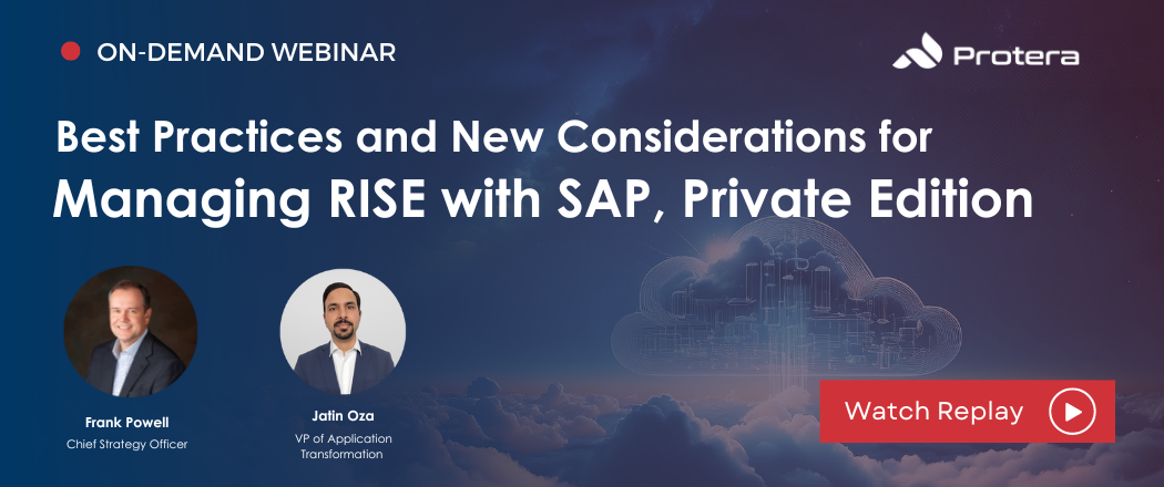 Best Practices and New Considerations for Managing RISE with SAP, Private Edition